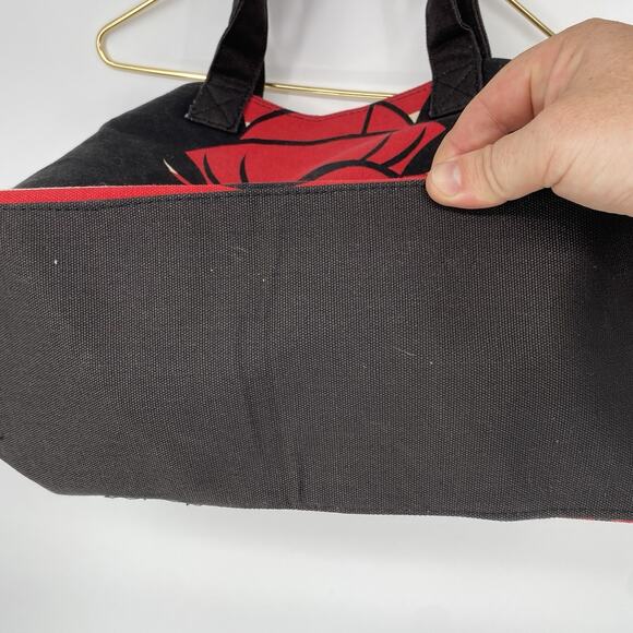 Disney Mickey and Minnie Red Striped Tote Bag Canvas - Picture 3 of 9